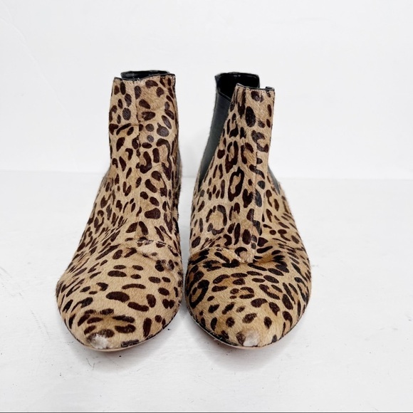 French Connection Calf Hair Cheetah Print Pointed Toe Booties Size 7.5 Women’s - Picture 7 of 7